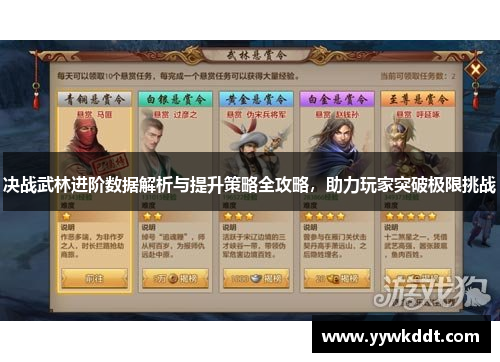 决战武林进阶数据解析与提升策略全攻略，助力玩家突破极限挑战